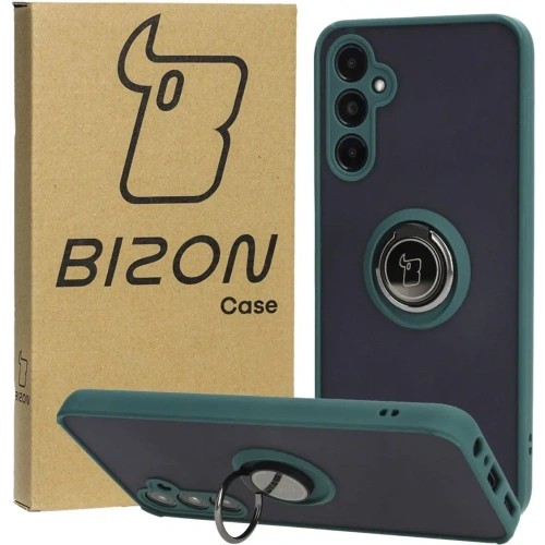 Kup Etui s úchytem na palec Bizon Case Hybrid Ring do Samsung Galaxy A05s kouřové s tmavě zeleným rámečkem - BIZ4184 - {ean13} - Sklep Home Screen