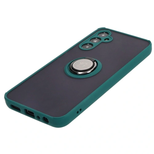 Kup Etui s úchytem na palec Bizon Case Hybrid Ring do Samsung Galaxy A05s kouřové s tmavě zeleným rámečkem - BIZ4184 - {ean13} - Sklep Home Screen