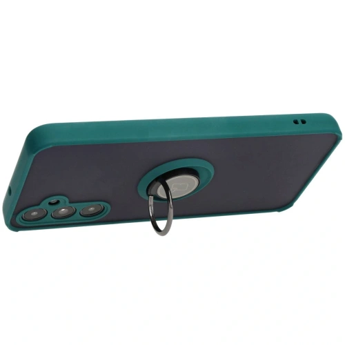 Kup Etui s úchytem na palec Bizon Case Hybrid Ring do Samsung Galaxy A05s kouřové s tmavě zeleným rámečkem - BIZ4184 - {ean13} - Sklep Home Screen