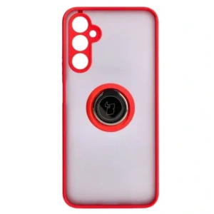 Kup Etui z uchwytem na palec Bizon Case Hybrid Ring do Samsung Galaxy A05s przydymione z czerwoną ramką - BIZ4185 - {ean13} - Sklep Home Screen