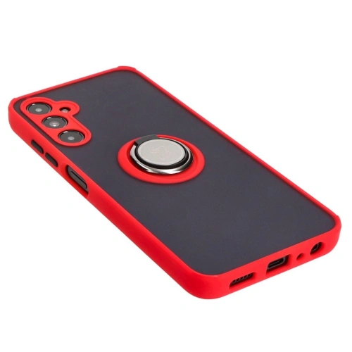 Kup Etui s úchopem na prst Bizon Case Hybrid Ring pro Samsung Galaxy A05s kouřové s červeným rámem - BIZ4185 - {ean13} - Sklep Home Screen
