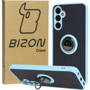Kup Etui z uchwytem na palec Bizon Case Hybrid Ring do Samsung Galaxy A05s przydymione z jasnoniebieską ramką - BIZ4186 - {ean13} - Sklep Home Screen