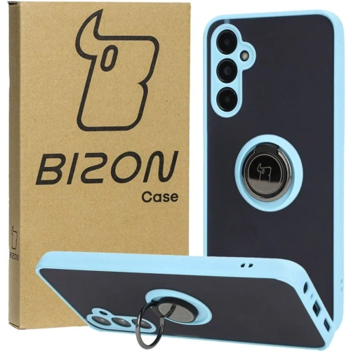 Kup Etui z uchwytem na palec Bizon Case Hybrid Ring do Samsung Galaxy A05s kouřové s jasně modrým rámem - BIZ4186 - {ean13} - Sklep Home Screen