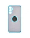 Kup Etui z uchwytem na palec Bizon Case Hybrid Ring do Samsung Galaxy A05s kouřové s jasně modrým rámem - BIZ4186 - {ean13} - Sklep Home Screen