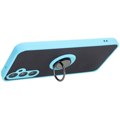 Kup Etui z uchwytem na palec Bizon Case Hybrid Ring do Samsung Galaxy A05s kouřové s jasně modrým rámem - BIZ4186 - {ean13} - Sklep Home Screen