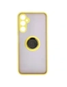 Kup Etui s úchytem na prst Bizon Case Hybrid Ring do Samsung Galaxy A05s kouřové s žlutým rámem - BIZ4187 - {ean13} - Sklep Home Screen