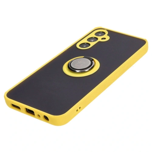 Buy Bizon Case Hybrid Ring Samsung Galaxy A05s smoky with a yellow frame - BIZ4187 - {ean13} - Home Screen Store Europe