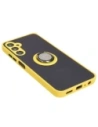 Kup Etui s úchytem na prst Bizon Case Hybrid Ring do Samsung Galaxy A05s kouřové s žlutým rámem - BIZ4187 - {ean13} - Sklep Home Screen