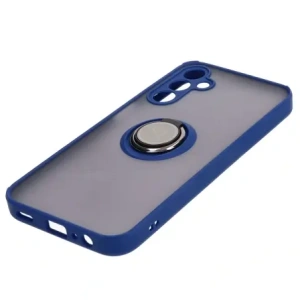 Kup Etui z uchwytem na palec Bizon Case Hybrid Ring do Samsung Galaxy A15 5G/4G przydymione z granatową ramką - BIZ4189 - {ean13} - Sklep Home Screen