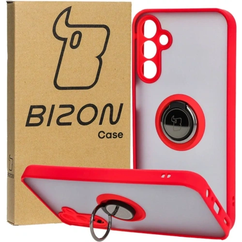 Kup Bizon Case Hybrid Ring Samsung Galaxy A15 5G/4G fumuriu cu un cadru roșu - BIZ4191 - {ean13} - Sklep Home Screen