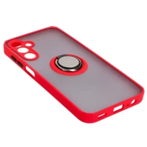Kup Etui z uchwytem na palec Bizon Case Hybrid Ring do Samsung Galaxy A15 5G/4G przydymione z czerwoną ramką - BIZ4191 - {ean13} - Sklep Home Screen
