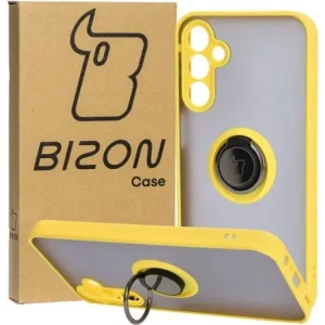 Buy Bizon Case Hybrid Ring Samsung Galaxy A15 5G/4G smoky with a yellow frame - BIZ4193 - {ean13} - Home Screen Store Europe