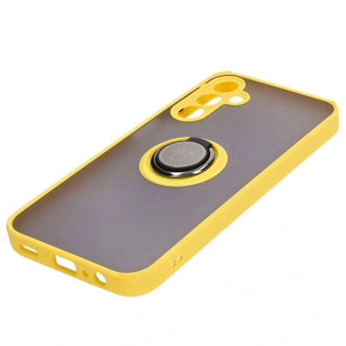 Kup Bizon Case Hybrid Ring Samsung Galaxy A15 5G/4G fumuriu cu un cadru galben - BIZ4193 - {ean13} - Sklep Home Screen