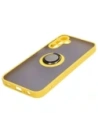 Kup Etui z uchwytem na palec Bizon Case Hybrid Ring do Samsung Galaxy A15 5G/4G przydymione z żółtą ramką - BIZ4193 - {ean13} - Sklep Home Screen