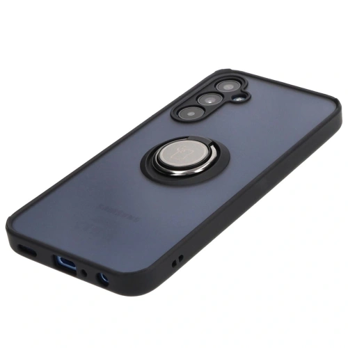 Kup Etui z uchwytem na palec Bizon Case Hybrid Ring do Samsung Galaxy A25 5G kouřové s černým rámem - BIZ4194 - {ean13} - Sklep Home Screen