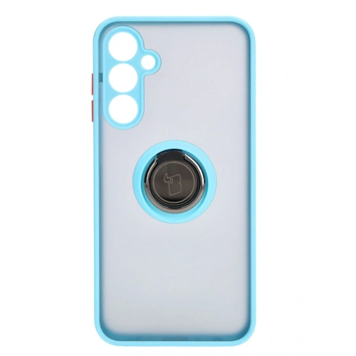 Kup Etui s úchytem na prst Bizon Case Hybrid Ring do Samsung Galaxy A25 5G kouřové s jasně modrým rámečkem - BIZ4195 - {ean13} - Sklep Home Screen