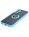 Kup Etui s úchytem na prst Bizon Case Hybrid Ring do Samsung Galaxy A25 5G kouřové s jasně modrým rámečkem - BIZ4195 - {ean13} - Sklep Home Screen