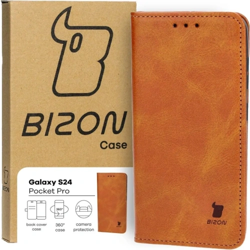 Kup Etui z klapką Bizon Case Pocket Pro do Samsung Galaxy S24 brązowe - BIZ4200 - {ean13} - Sklep Home Screen