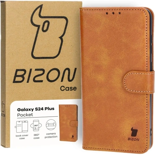 Kup Etui z klapką Bizon Case Pocket do Samsung Galaxy S24 Plus brązowe - BIZ4203 - {ean13} - Sklep Home Screen
