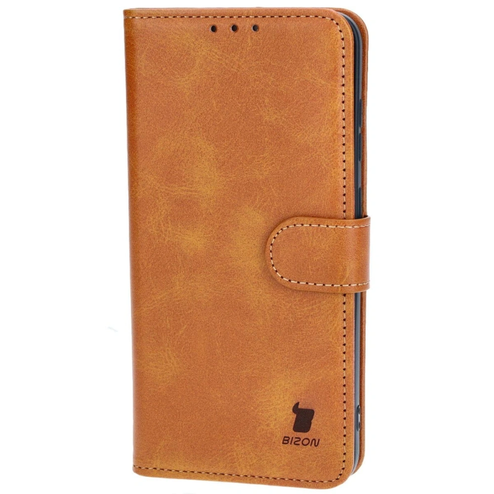 Etui z klapką Bizon Case Pocket do Samsung Galaxy S24 Plus brązowe