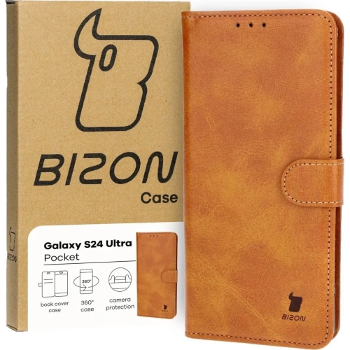 Kup Etui z klapką Bizon Case Pocket do Samsung Galaxy S24 Ultra hnědé - BIZ4209 - {ean13} - Sklep Home Screen