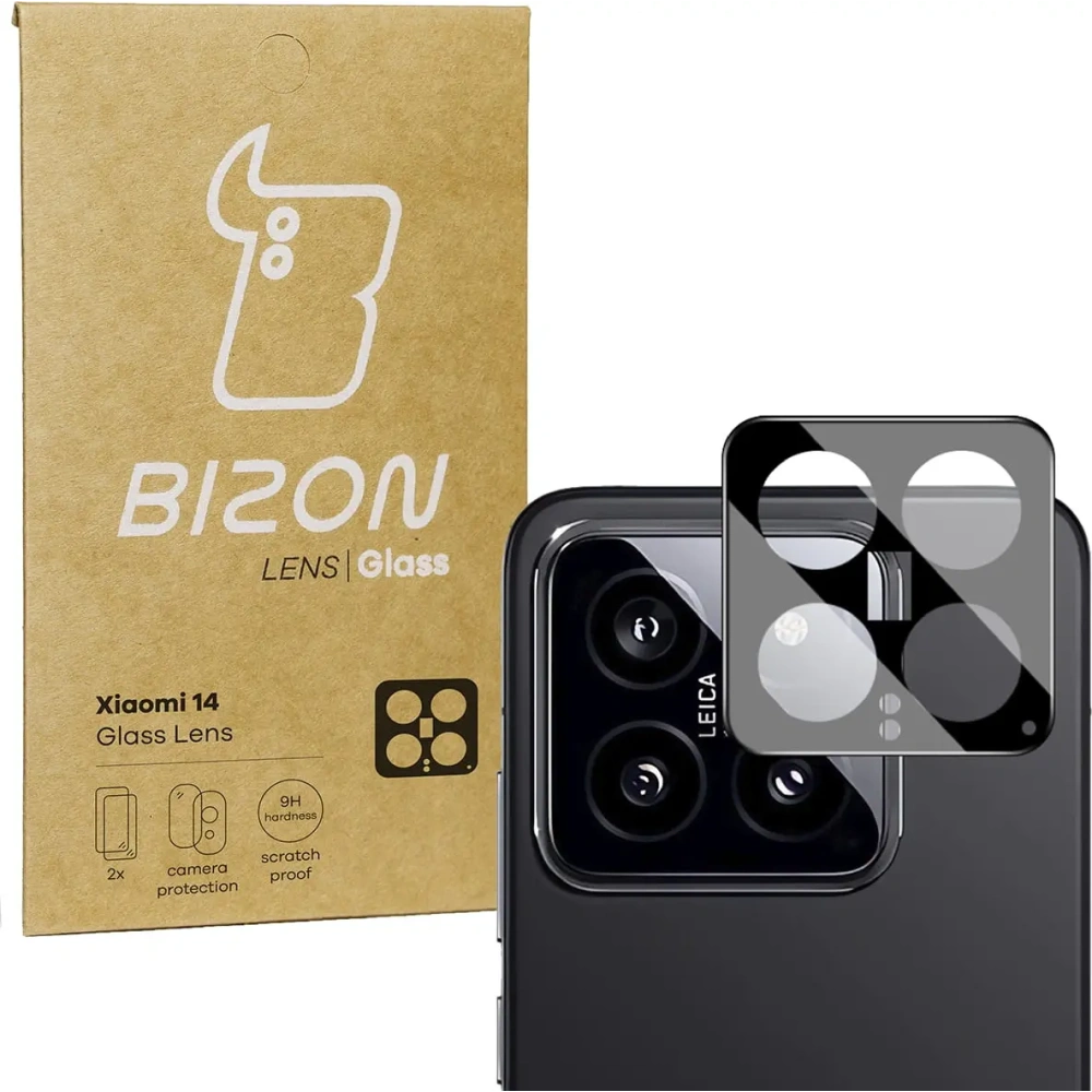 Szkło na aparat Bizon Glass Lens do Xiaomi 14 [2 PACK]