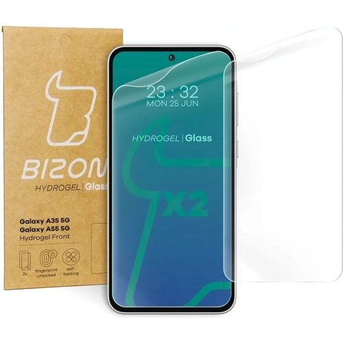 Buy Bizon Glass Hydrogel Front Samsung Galaxy A35 / A55 5G [2 PACK] - BIZ4212 - {ean13} - Home Screen Store Europe