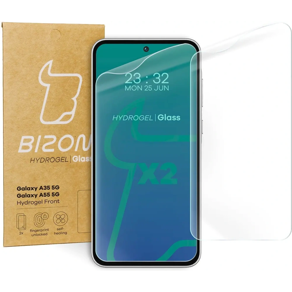 Folia hydrożelowa na ekran Bizon Glass Hydrogel Front do Samsung Galaxy A35 / A55 5G [2 PACK]