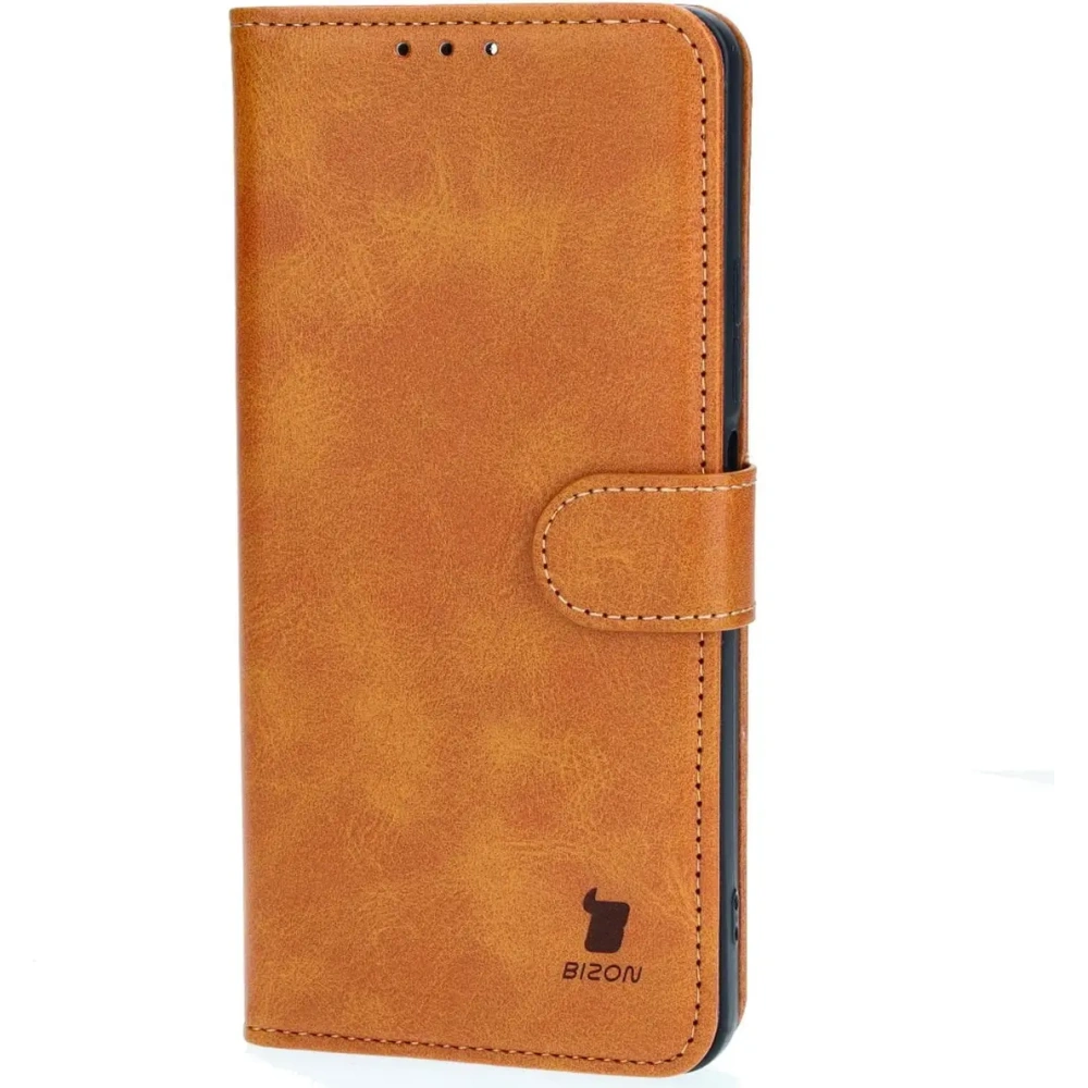 Etui z klapką Bizon Case Pocket do Oppo A79 5G brązowe