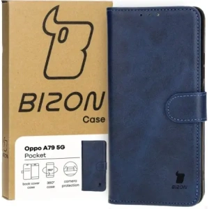 Pouzdro s klopou Bizon Case Pocket pro Oppo A79 5G modré