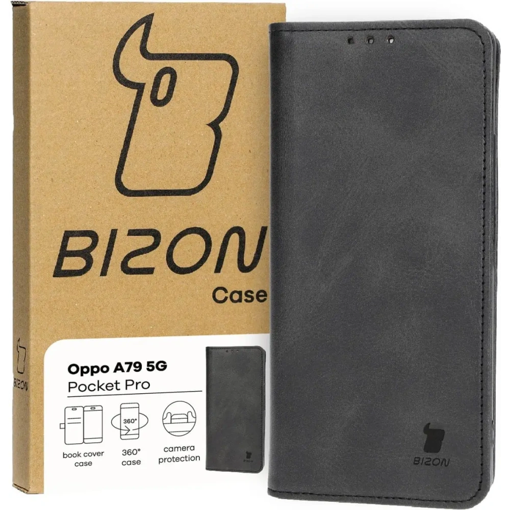 Etui z klapką Bizon Case Pocket Pro do Oppo A79 5G czarne