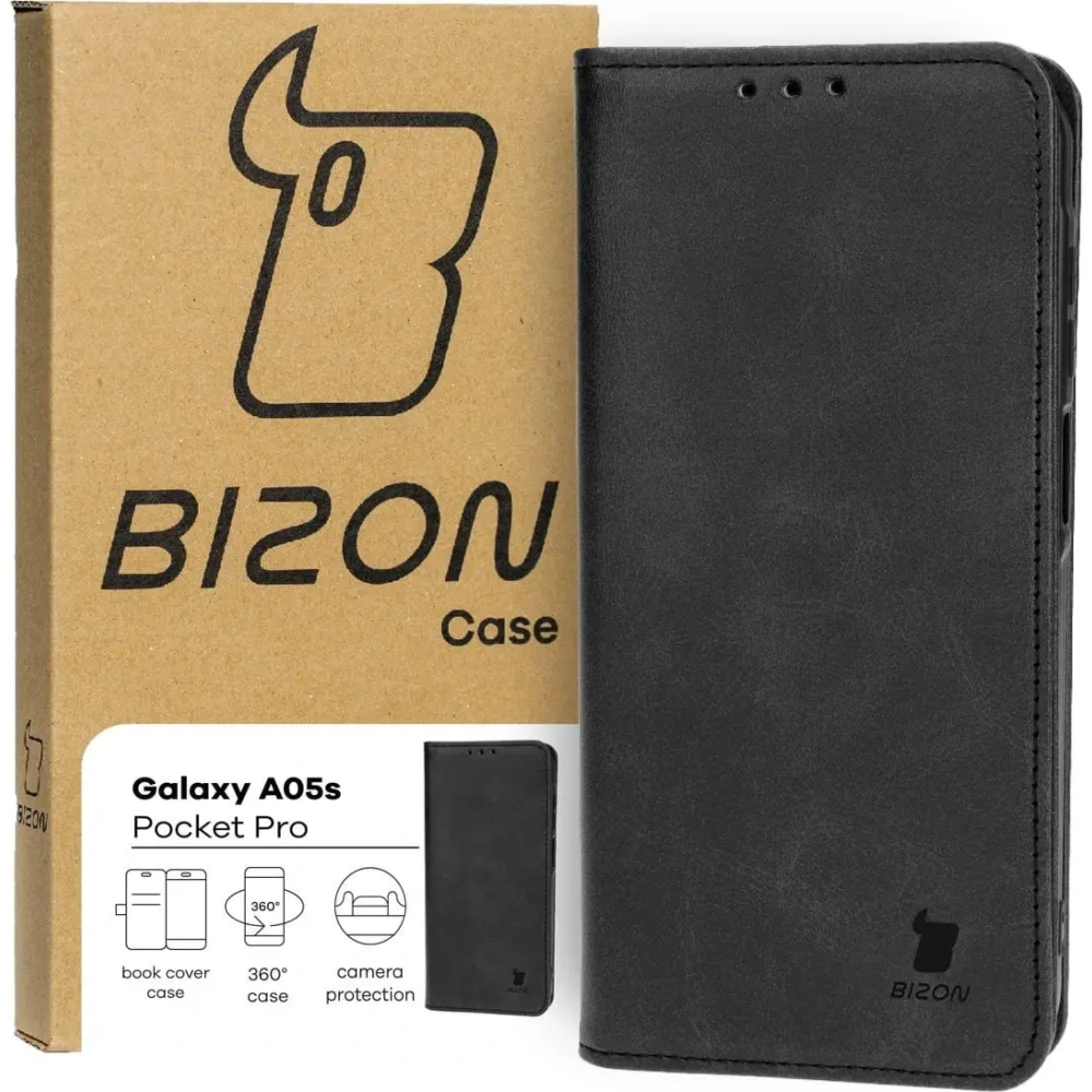 Etui z klapką Bizon Case Pocket Pro do Samsung Galaxy A05s czarne