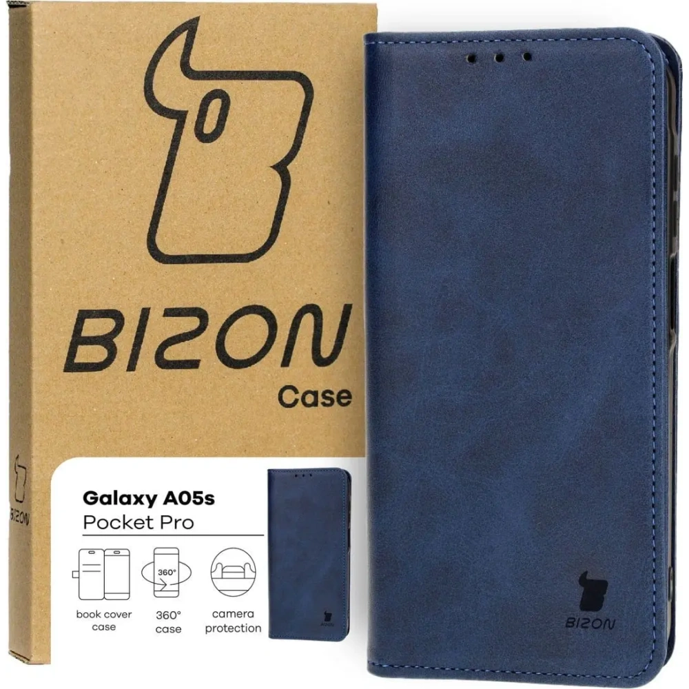 Etui z klapką Bizon Case Pocket Pro do Samsung Galaxy A05s granatowe