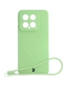 Etui Bizon Case Silicone Magnetic Sq do Xiaomi 14 jasně zelené