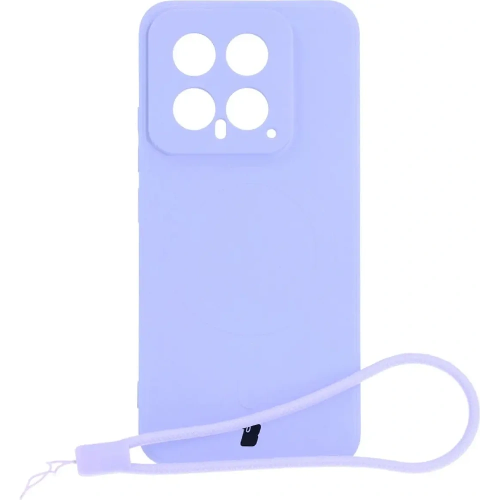 Etui Bizon Case Silicone Magnetic Sq do Xiaomi 14 jasnofioletowe