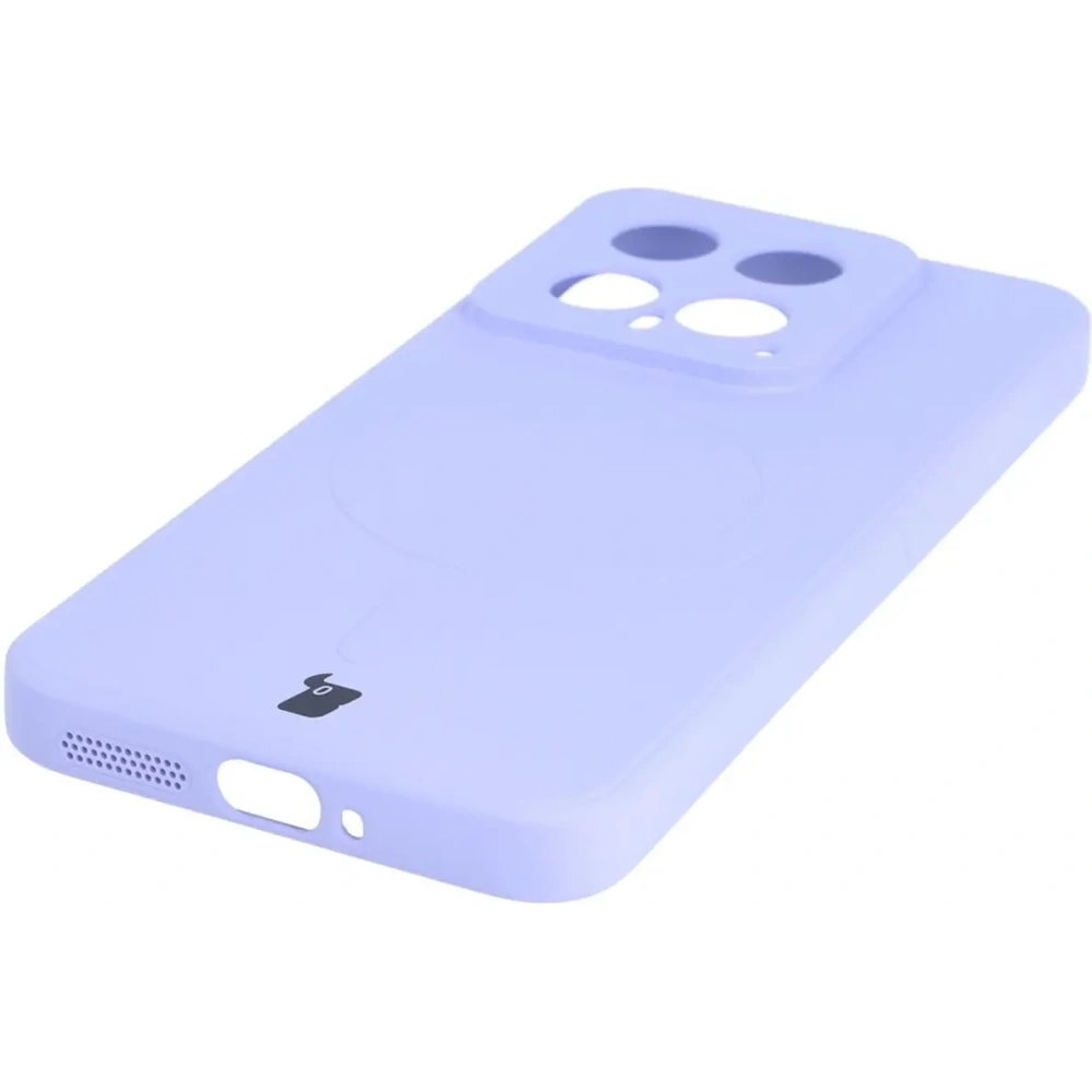 Etui Bizon Case Silicone Magnetic Sq do Xiaomi 14 jasnofioletowe