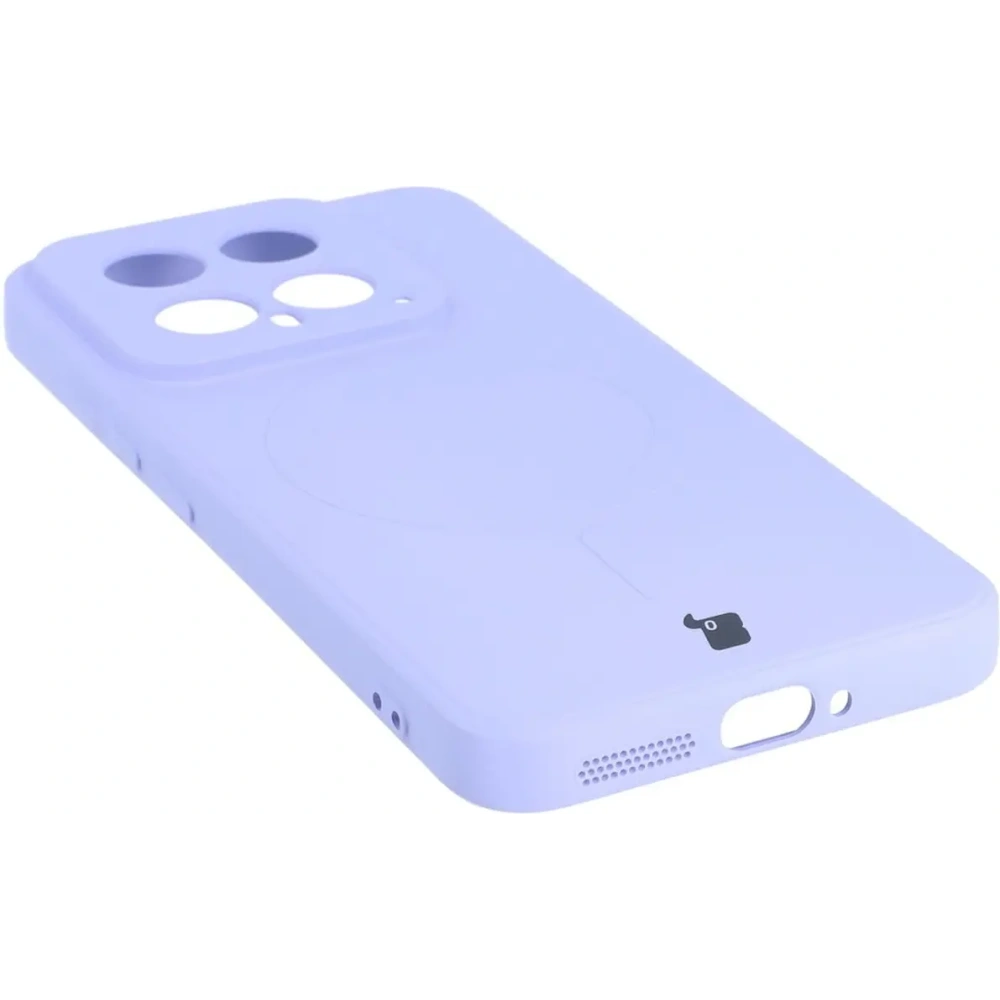Etui Bizon Case Silicone Magnetic Sq do Xiaomi 14 jasnofioletowe