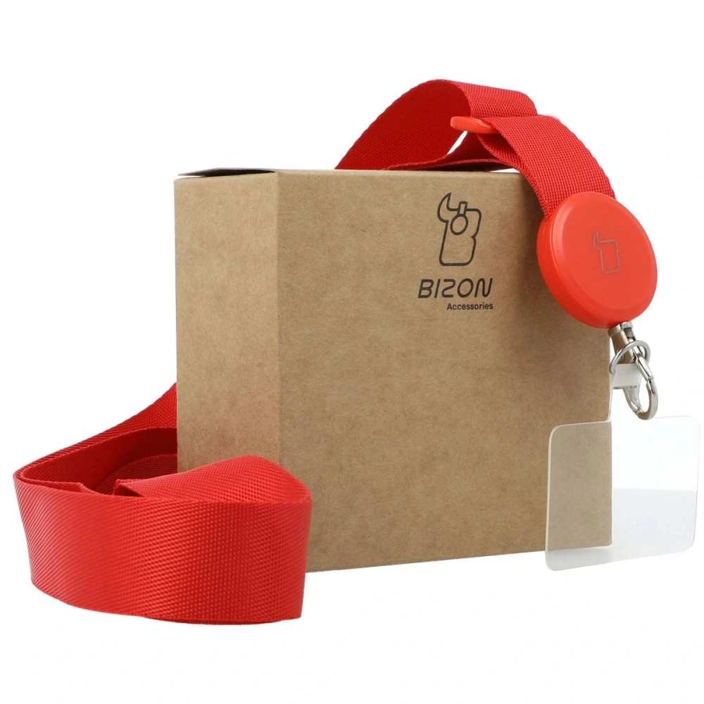 Smyczka do telefonu Bizon Accessories Leash Dragonfly czerwona
