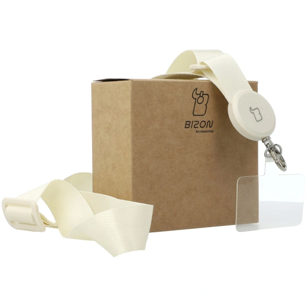 Smyczka do telefonu Bizon Accessories Leash Dragonfly beżowa