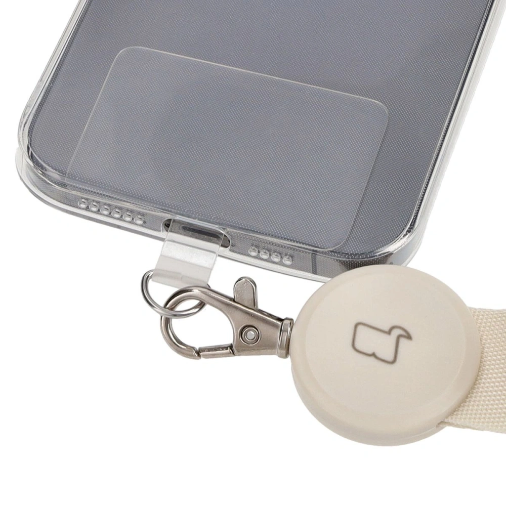 Smyczka do telefonu Bizon Accessories Leash Dragonfly beżowa