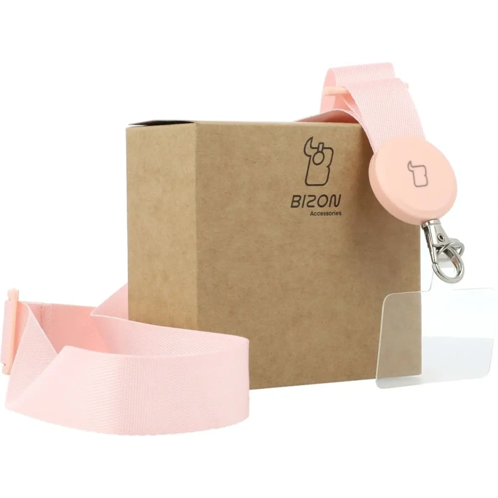 Smyczka do telefonu Bizon Accessories Leash Dragonfly różowa
