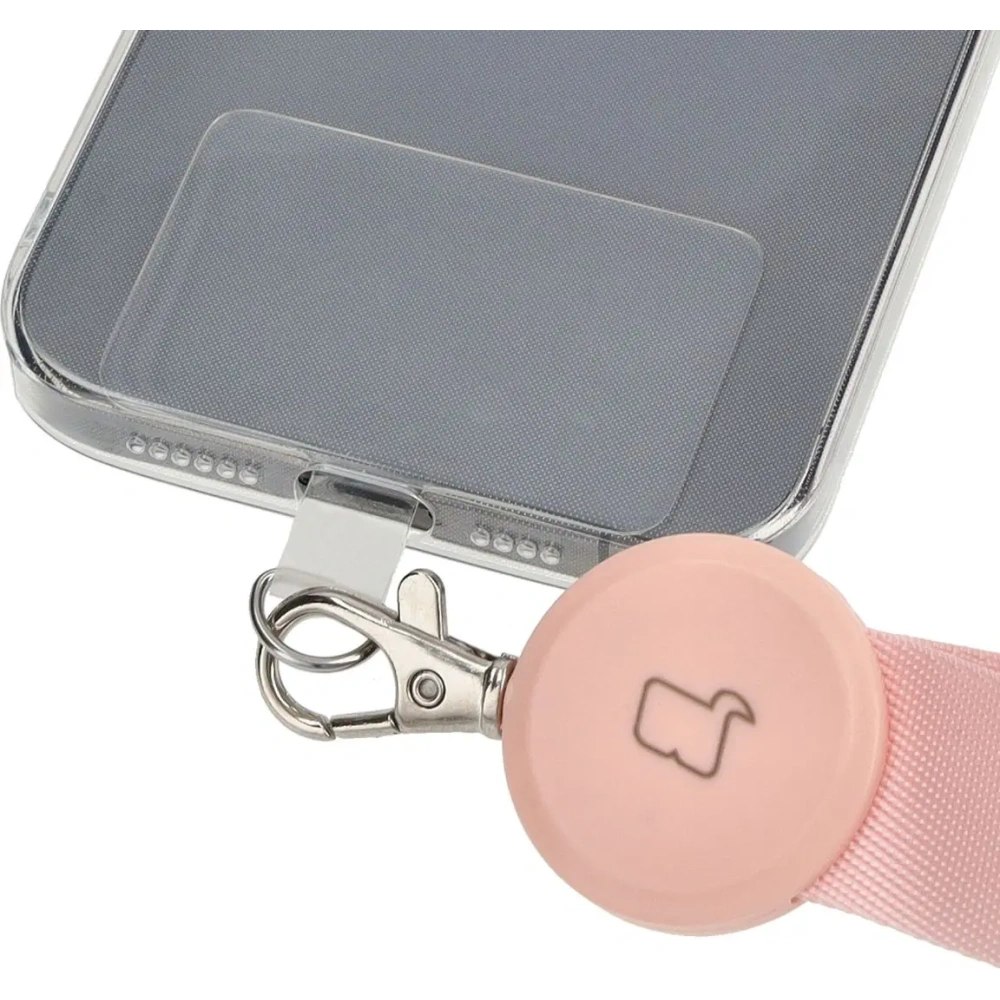 Smyczka do telefonu Bizon Accessories Leash Dragonfly różowa