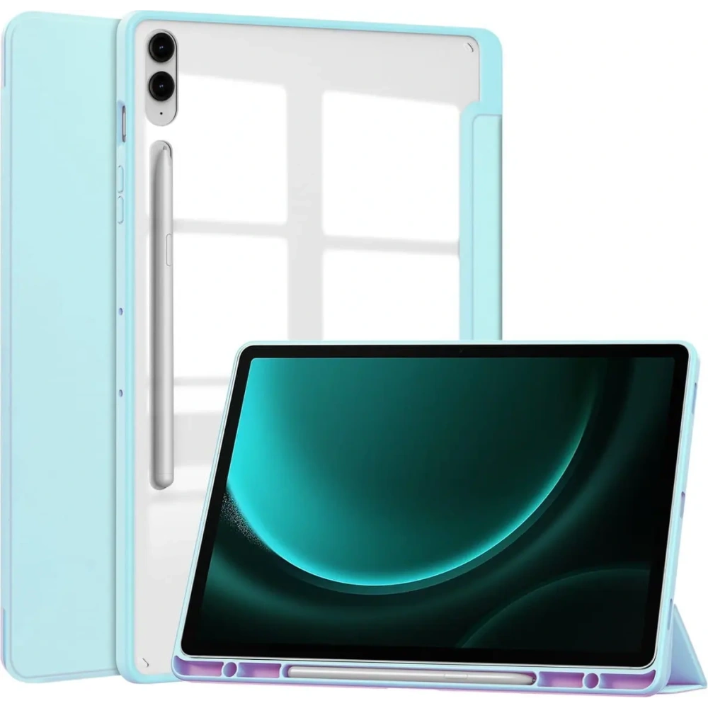 Etui Bizon Case Tab Clear Matt do Samsung Galaxy Tab S9 FE Plus błękitne