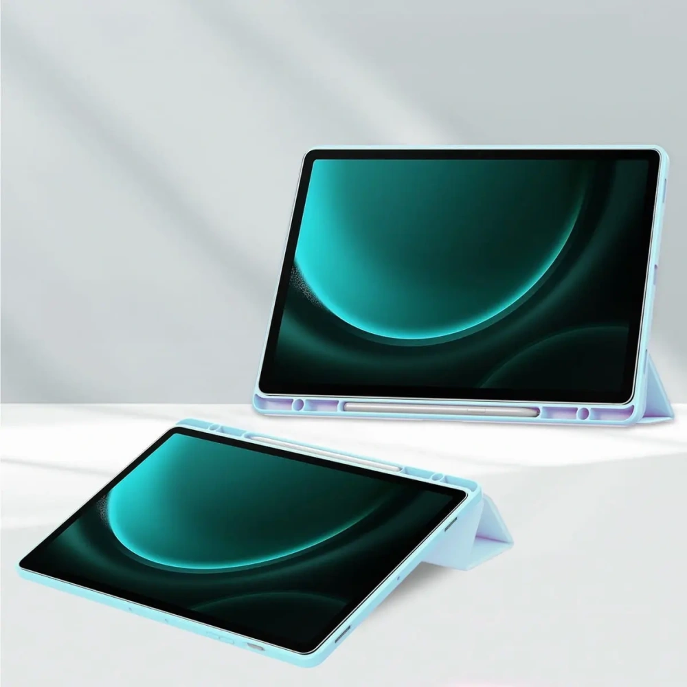 Etui Bizon Case Tab Clear Matt do Samsung Galaxy Tab S9 FE Plus błękitne