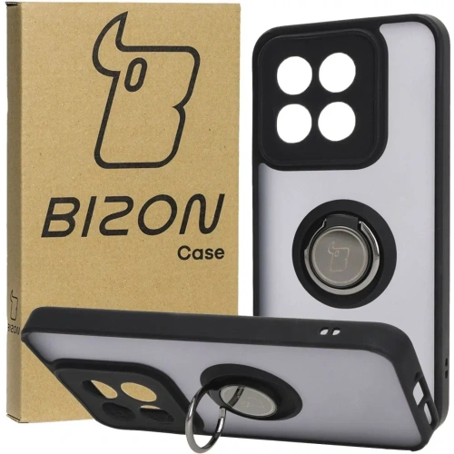 Buy Bizon Case Hybrid Ring Xiaomi 14 smoky with a black frame - BIZ4244 - {ean13} - Home Screen Store Europe