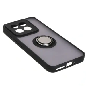 Kup Etui z uchwytem na palec Bizon Case Hybrid Ring do Xiaomi 14 przydymione z czarną ramką - BIZ4244 - {ean13} - Sklep Home Screen