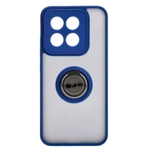 Kup Etui s úchytem na prst Bizon Case Hybrid Ring pro Xiaomi 14 kouřové s modrým rámečkem - BIZ4245 - {ean13} - Sklep Home Screen