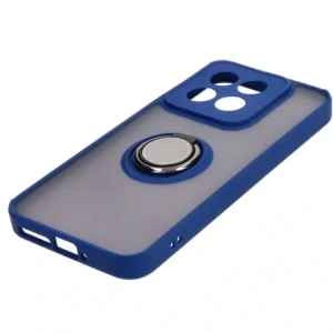 Kup Etui z uchwytem na palec Bizon Case Hybrid Ring do Xiaomi 14 przydymione z granatową ramką - BIZ4245 - {ean13} - Sklep Home Screen