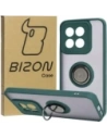 Kup Etui s úchytem na prst Bizon Case Hybrid Ring do Xiaomi 14 kouřové s tmavě zeleným rámem - BIZ4246 - {ean13} - Sklep Home Screen
