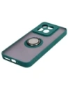 Kup Etui s úchytem na prst Bizon Case Hybrid Ring do Xiaomi 14 kouřové s tmavě zeleným rámem - BIZ4246 - {ean13} - Sklep Home Screen
